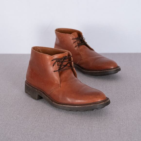 Crockett & Jones England Chepstow Leather Chukka Boots Cognac Brown Men's 9.5 - Picture 1 of 16